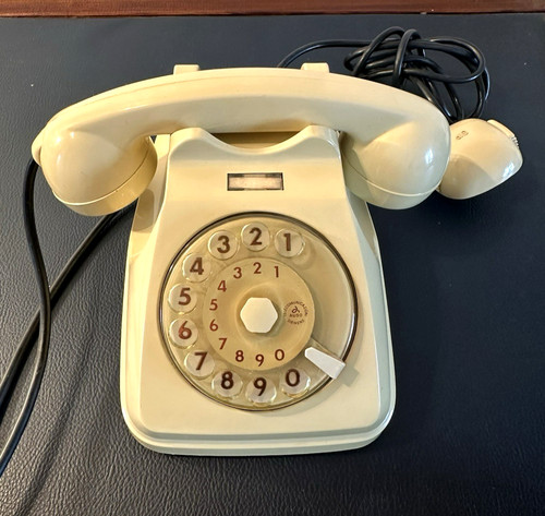 Telefono vintage crema bianco - telefono,