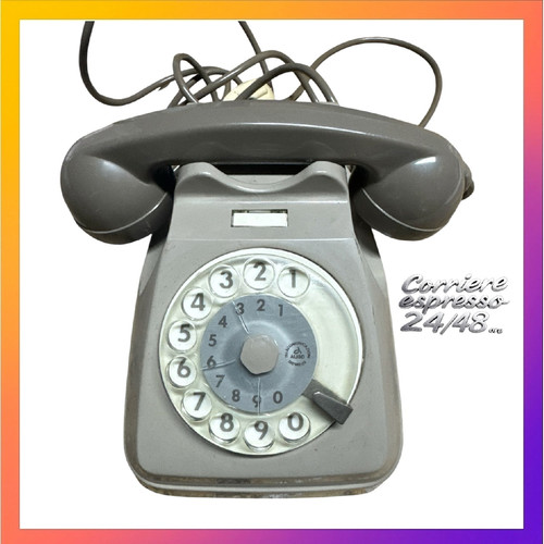 Telefono fisso vintage disco - a,
