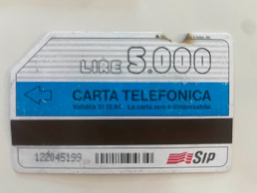 Carta telefonica lire - carta,