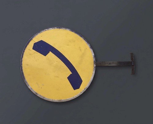 Insegna telefonica bifacciale - insegna,