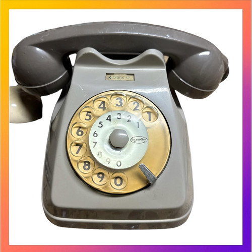 Telefono fisso vintage disco - vintage,